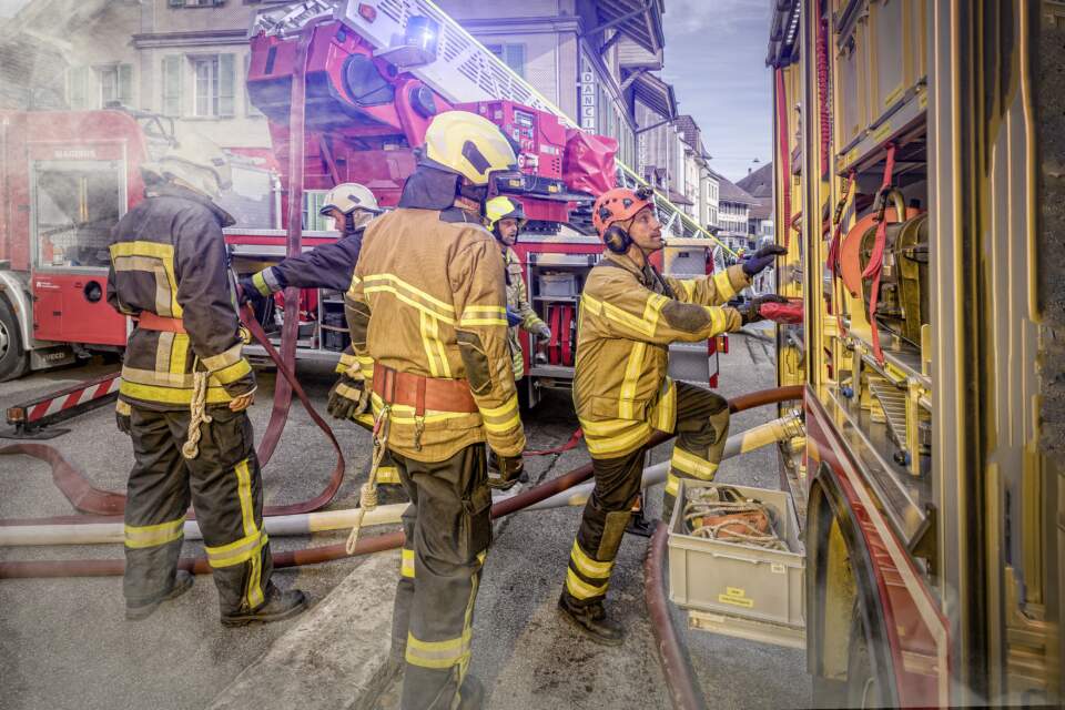 Feuerwehrleute im Einsatz